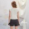 unifree Korean Style Lace Trim T-Shirt