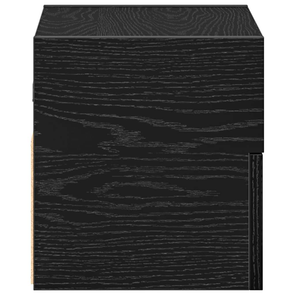 Wall Mounted Nightstand Black 45 x 26 x 28.5 cm