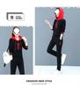 Women's Casual Red Hooded Sweatshirt & Running Pants Set - Spring/Autumn Versatile Two-Piece Outfit
