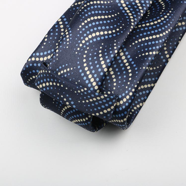 Printed Men'S Tie, Pattern Imitation Silk, High-End Retro Trendy Suit, Banquet Host Width 8Cm Hand-Made