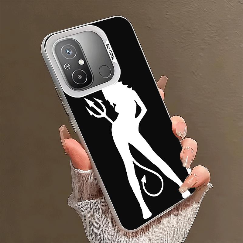 Devil Girl Silhouette Cool Shockproof Phone Case for Xiaomi Poco X7 X6 X5 X3 Pro F7 Ultra M8 Redmi 15C 15 14C 13C 12C 10C 13 12