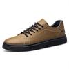 Men's Retro Lace-up Cowhide Sneakers - Trendy Casual Spring Loafers