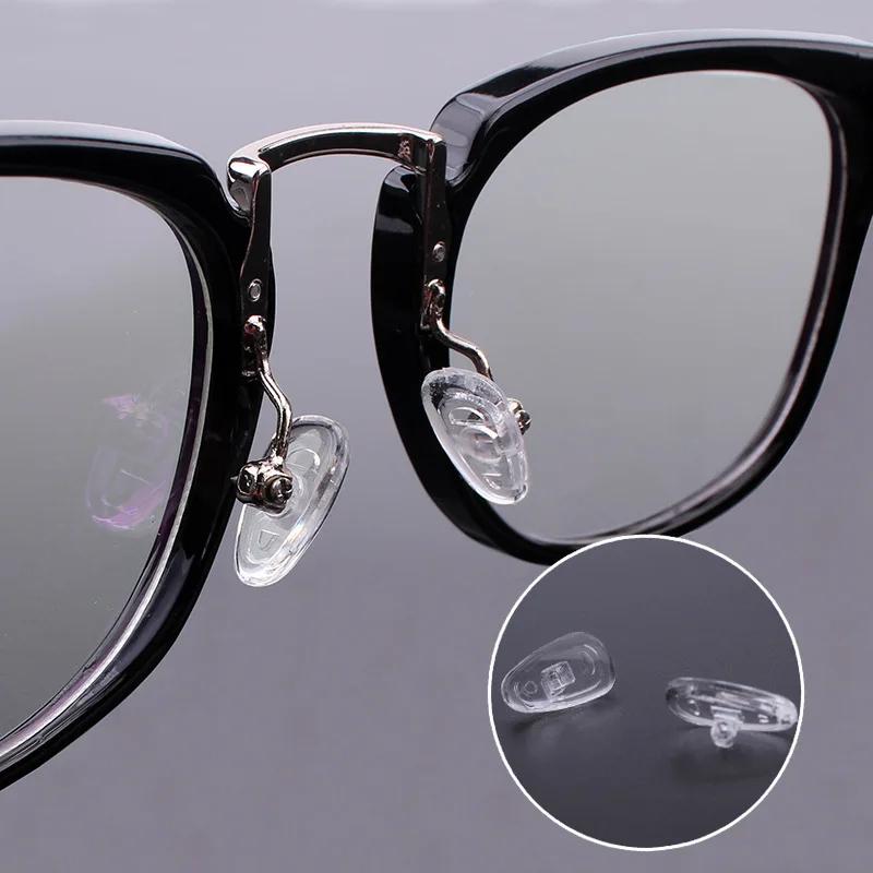 10/100PCS Air Chamber Clear Oval Eyeglass Nose Bracket Silicone Nose Pads Eyewear Anti-drop Sunglasses Glasses Accessories