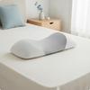 Memory Foam Support Pillow Ergonomic Cushion with Cloth Cover Textured Lower Back for