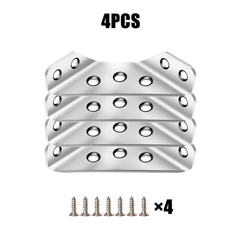 

100 шт. Угловые кронштейны из нержавеющей стали, универсальные мебельные угловые соединители, крепежные элементы для каркаса кровати, ящика шкафа