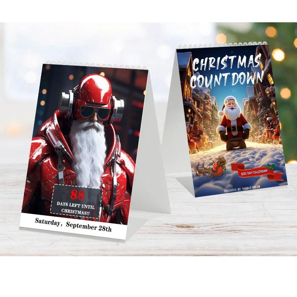 Creative Tear Off Countdown Calendar 100 Day Christmas Countdown Calendar  Desk Ornament