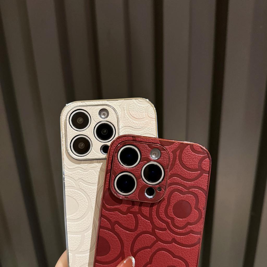 High-End Galvanisierte Kamelie für Apple 16pro Neue Handyhülle für IPhone13 Einfache Schutzhülle