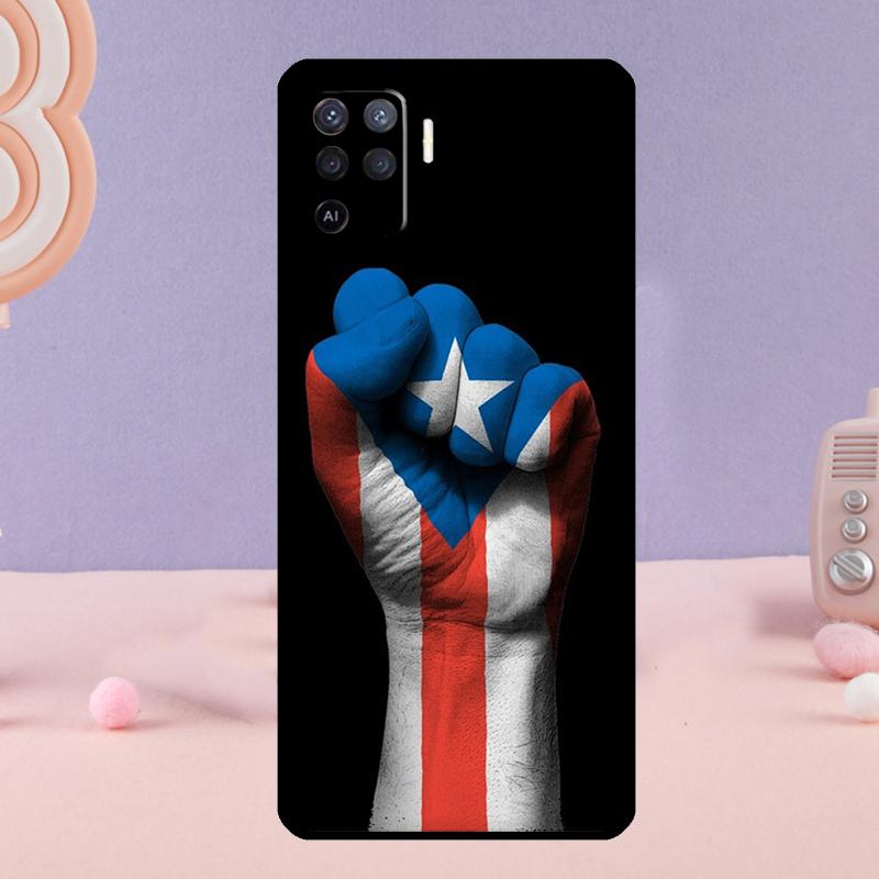 Puerto Rico Flag Phone Case For Oppo A58 A18 A38 A78 A98 A17 A77 A80 A40 A60 A16 A76 A96 A74 A94 A54 A15 A57S