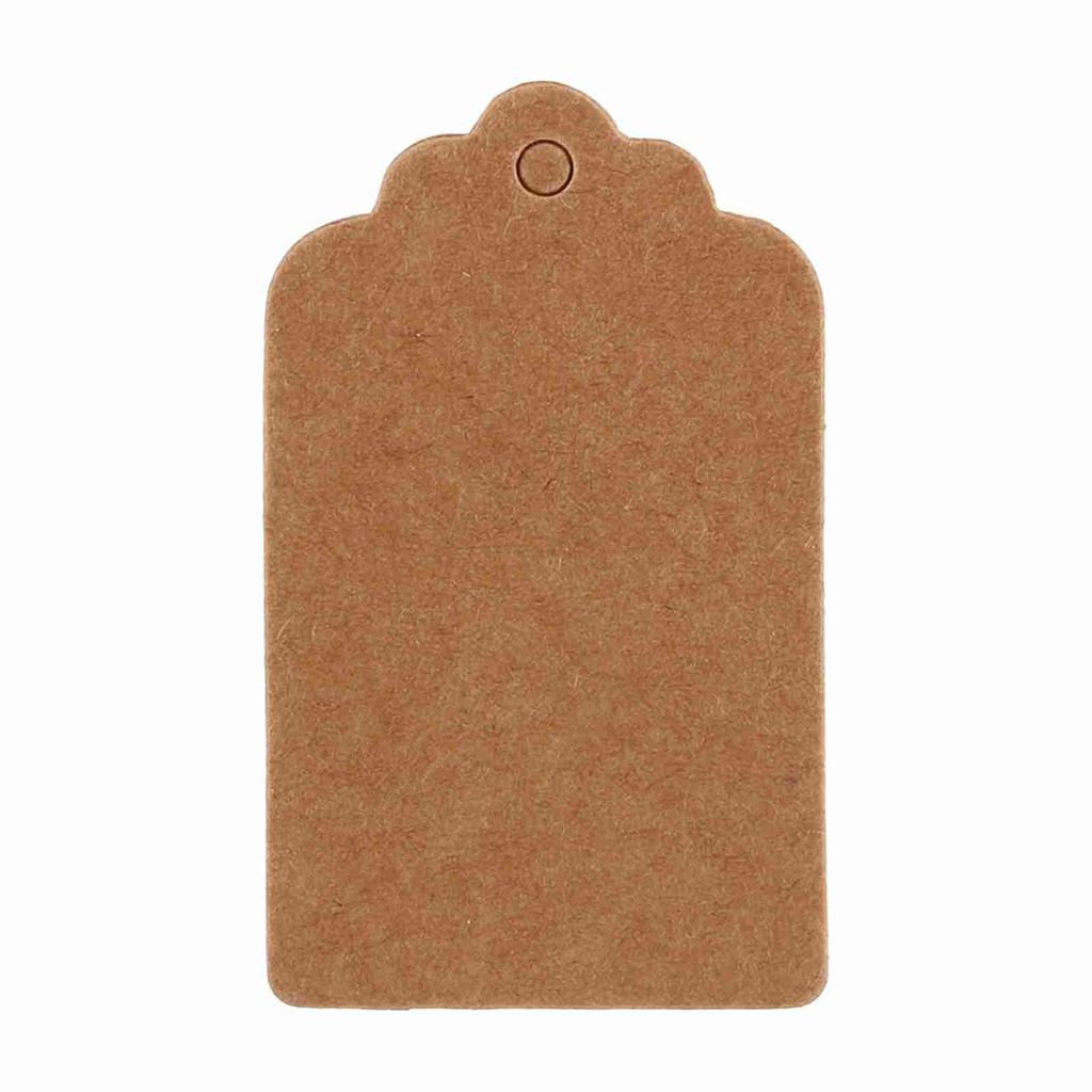 5x3cm Kraft Paper Gift Tags Wedding Birthday Scallop Label Blank Name Card 100x