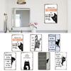 Vintage Katze Badezimmerschild Willkommen im Badezimmer Eine Katze wird gleich bei Ihnen sein Lustiges Katze Metallschild für Toilette Badezimmer Wanddeko