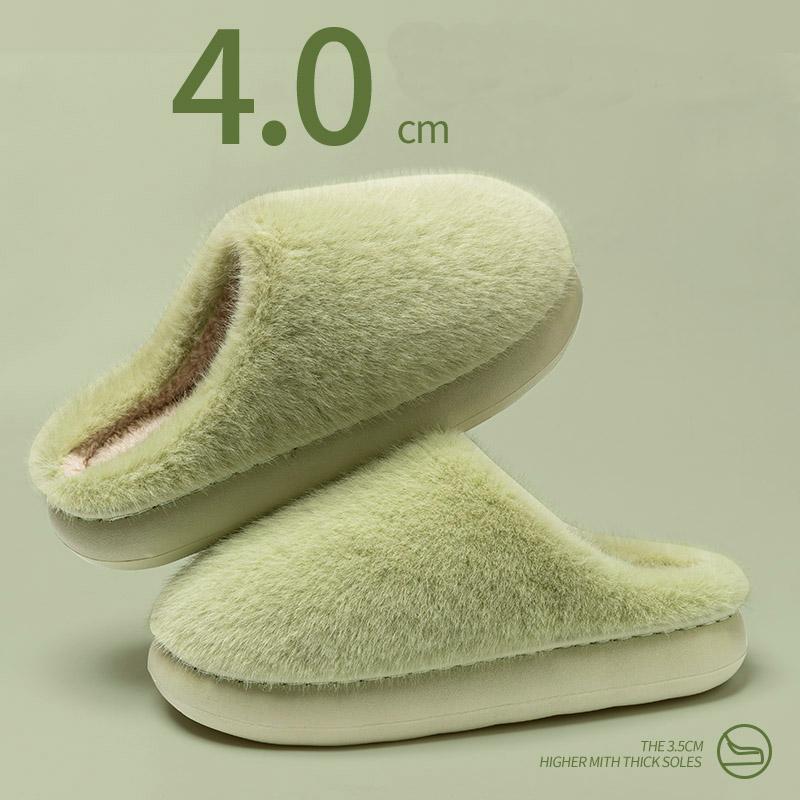 Nuove Pantofole Invernali da Donna Soffici Tinta Unita Suola Spessa Scarpe di Cotone da Casa Donna Leggere Antiscivolo Accoglienti Calde Pantofole di Peluche