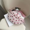 Strip breast bag women 2025 fashion strawberry print small satchel small fresh casual versatile shoulder bag