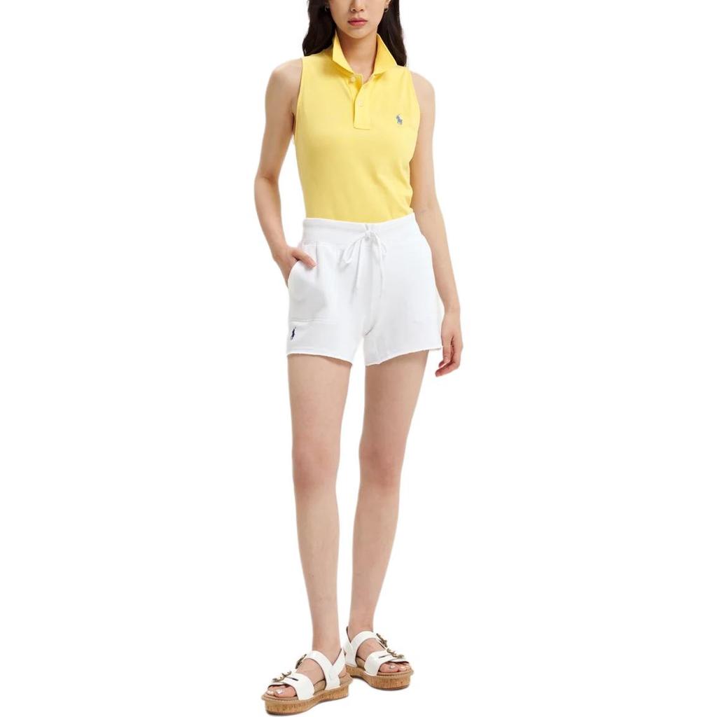 Polo Ralph Lauren Smal passform Enfärgad Ärmlös Pikétröja Dam Toppar Gul WMPOKNINB920039-700