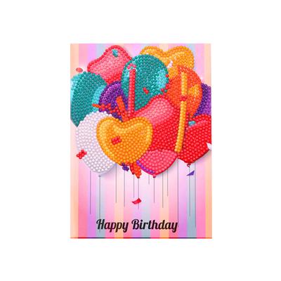 5D Paintings Rhinestone Pasted DIY  Birthday Card