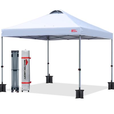 MASTERCANOPY Tarp Steel Water UV Outdoor Use Weight Bag One-Touch Tent, 2M/2.5M/3M, Three-Stage Adjustment, Frame, Wind-Resistant Ventilation,