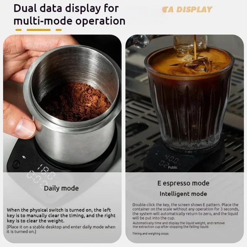 Mini Bucătărie Cântar Cafea Digital Cântar de Palmă de Înaltă Precizie Timer pentru Cântărirea Boabelor de Cafea Instrument Barista