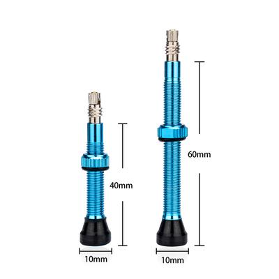 ZTTO Bicycle Tubeless Presta Valve 80mm 60mm 40mm Metal Sclaverand French Tubes FV Integrated Valve Core for Road Bike MTB Tire