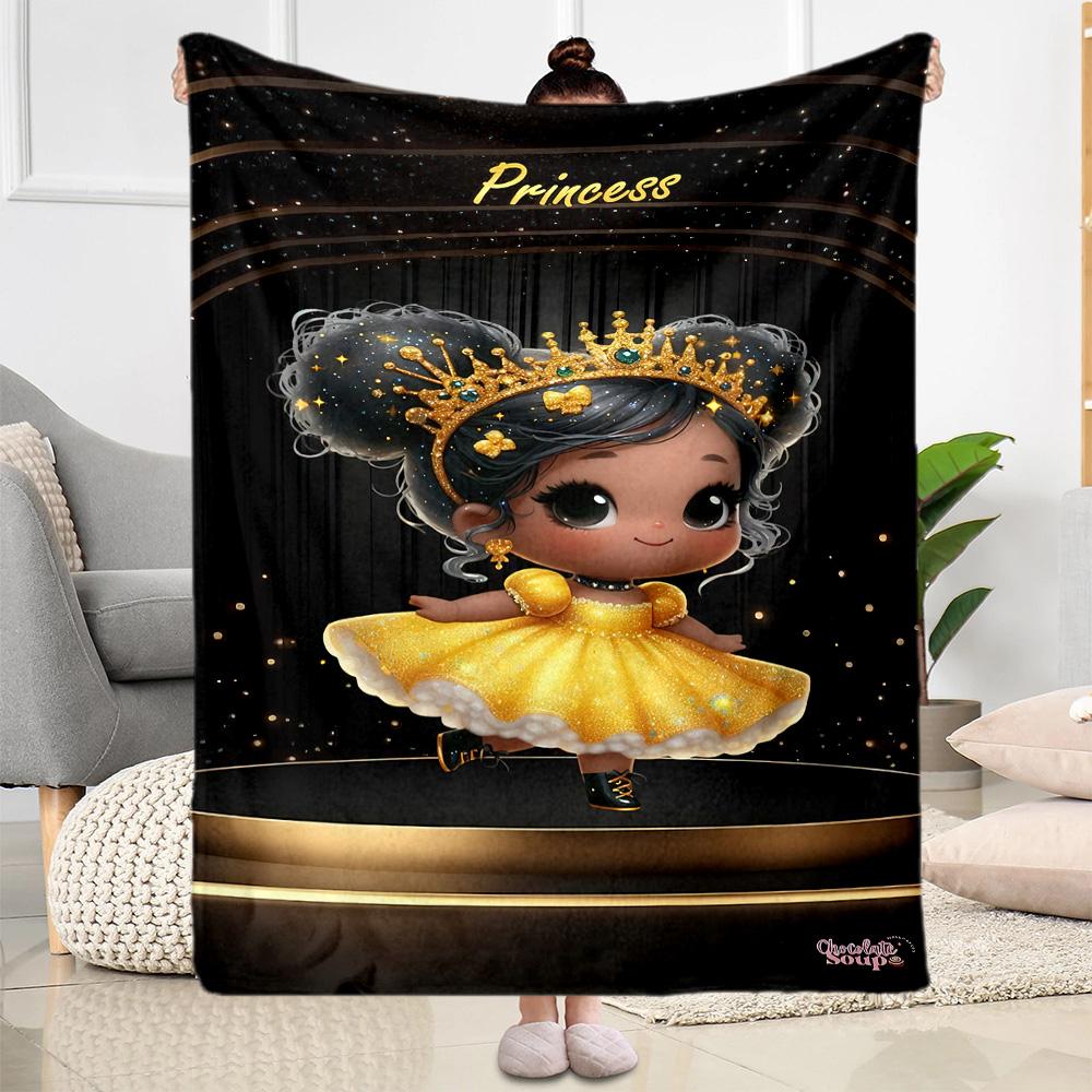 Golden Princess Shine Blankets are suitable for living rooms,making them an ideal choice for outdoor travel and gifts.