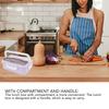 1000ml Compartment Lunch Box PP Food Container Practical Thermal Lunch Box  For Picnics
