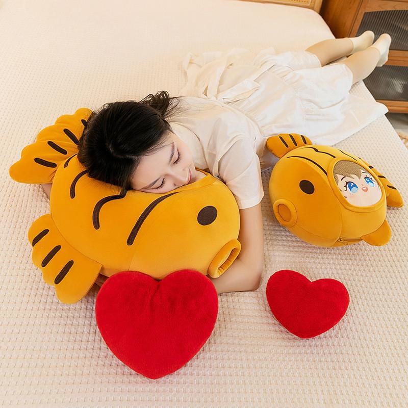 Adorable Fish Shaped Plush Pillow Soft Down Cotton Cute Gift For Girls Birthday