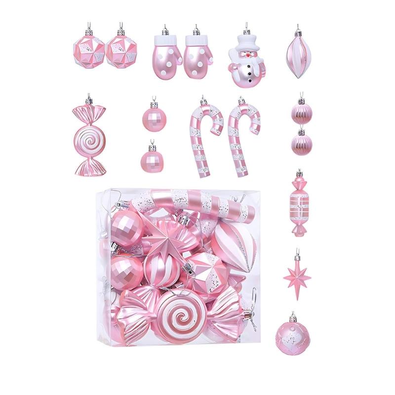 16 STÜCKE Bunte Kunststoff Weihnachtsbaumschmuck Bruchsicher Tragbar Hängeornament Für Kinder Und Haustiere