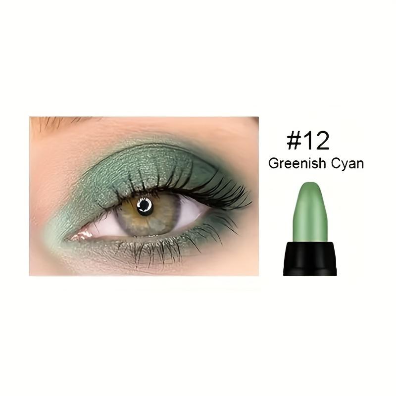 Sombra em bastão com glitter multicolorida, iluminador perolado, fosco, à prova d'água, caneta de sombra em bastão com glitter