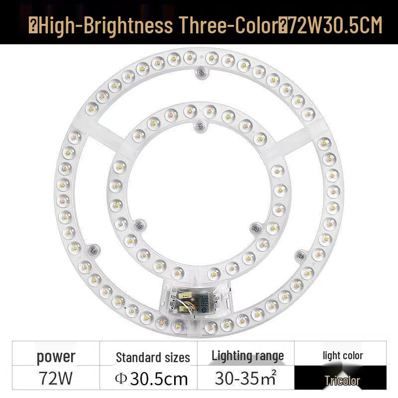 LED Eye Protection Ceiling Light Panel, Bright Magnetic Round Light for Bedroom and Living Room