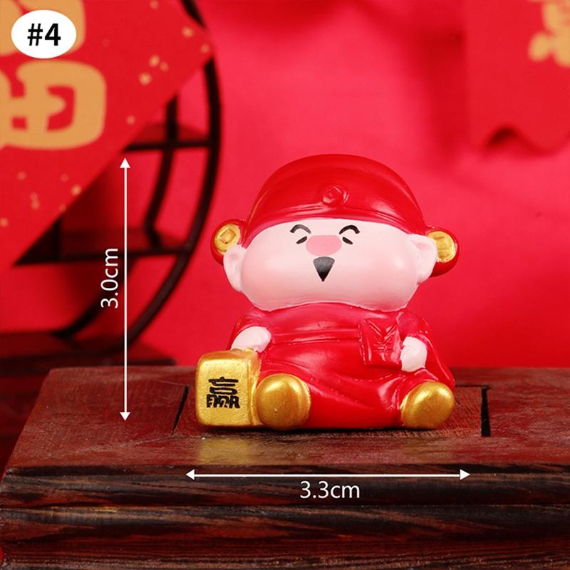 Horse Year Miniature Ornaments Zodiac Cartoon Lucky Pony Diy Car Decoration Spring Festival Office Desktop Decor Ornaments