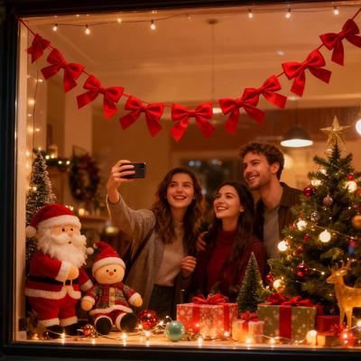 Christmas Fireplace Banner Holiday Decorations Photo Props Christmas Party Banner For Mantel Fireplace Party Home Indoor Outdoor
