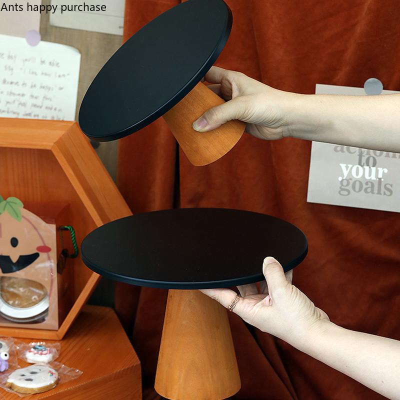 Wood Metal Cake Stand Dessert Table Cake Pan Display Stand Photo Props Snack Fruit Tray Dessert Plate Banquet Decorative Tray