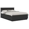 Bed Frame with Headboard Black 150 x 200 cm Engineered Wood