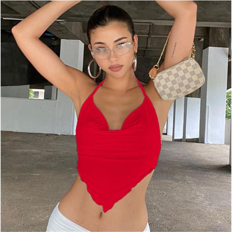 Black Brown Corset Top Sexy Cute Spaghetti Strap Crop Tops Fashion High Street Summer Women Top 90s Y2k Aesthetic Camisoles