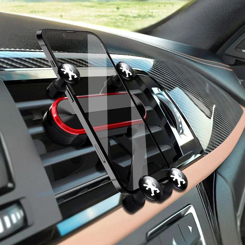 Car Phone Holder Air Vent Clip Smartphone Stand Gravity Support Mount For Peugeot 206 207 307 3008 2008 308 407 408 508 301 208