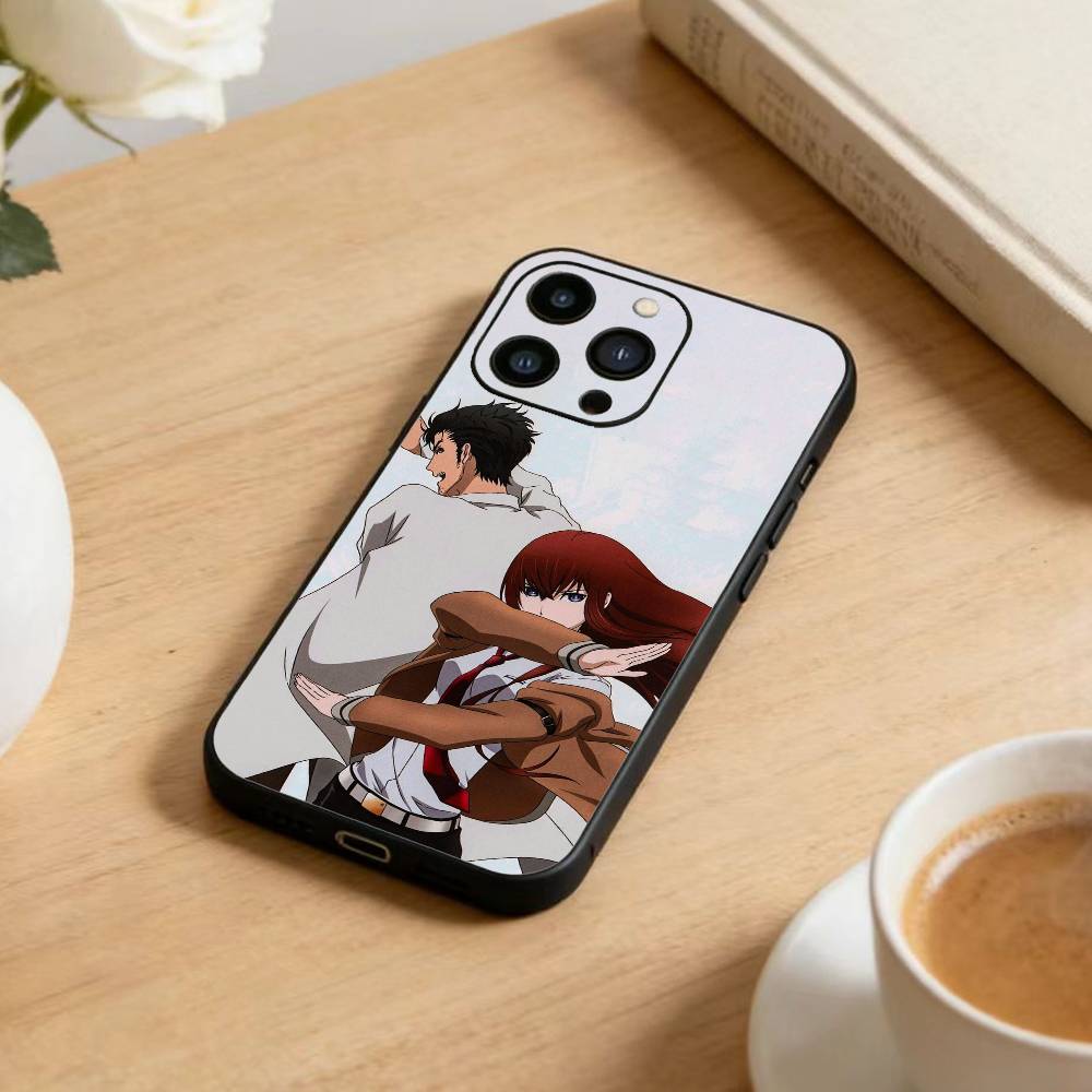 STEINS GATE F-Rintaro O-Okabe Phone Case For iPhone 16,15,14,13,12,17,Pro Max,Plus Silicone Black Case