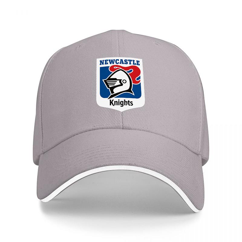 Cappellino da Baseball con Logo Newcastle Knights Nero Regolabile con Emblema della Squadra per Tifosi e Appassionati di Sport