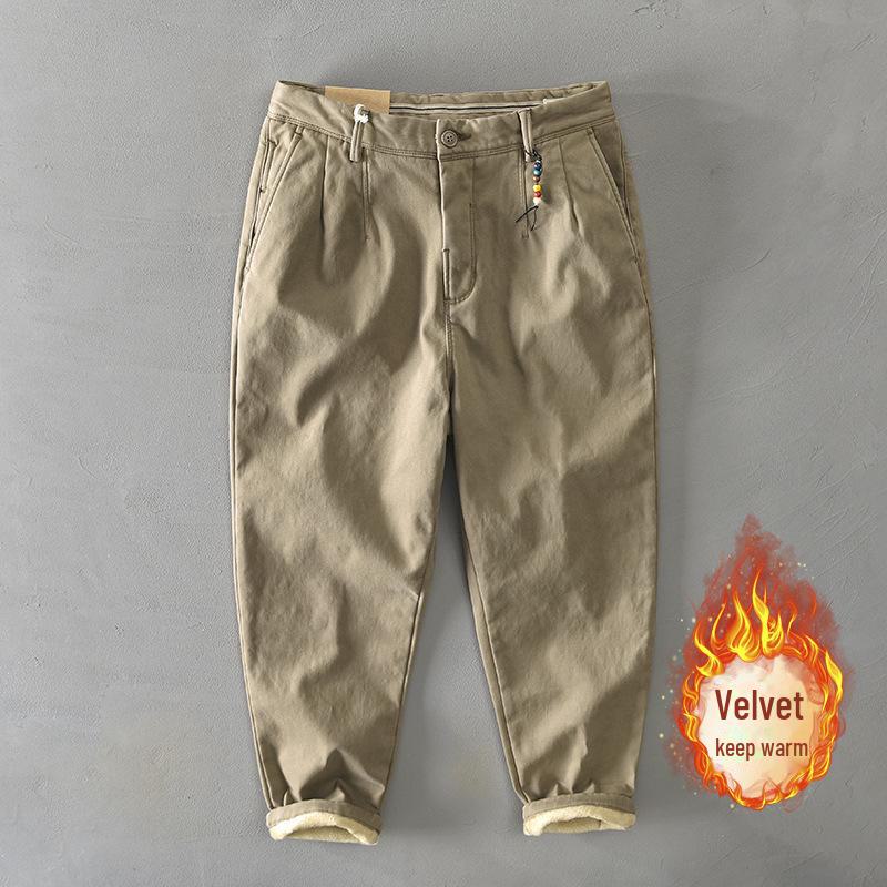 Z338 Herren Baumwolle Samtgefütterte Lässige Overalls - Herbst/Winter Kollektion