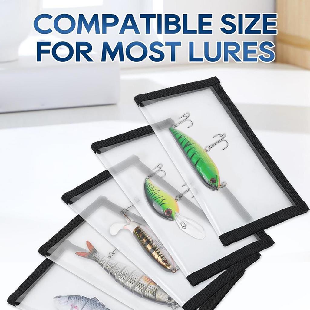 Transparent PVC fishing bait cover,  fishing lure storage bag, scratch-resistant storage bag for fishing gear hooks tackle