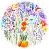 50 Flowers and Plants Graffiti Stickers, Mobile Phone Water Cups, Travel Box Waterproof Stickers, Skateboard, Guitar Stickers