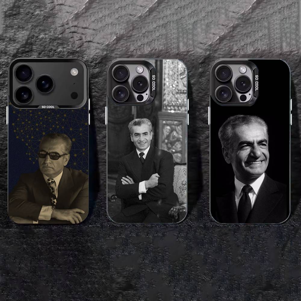 Mohammad Reza P-Pahlavi Phone Case For iPhone 17,16,15,14,13,12,11 Plus,Pro Max,XS,Colored silver phone case