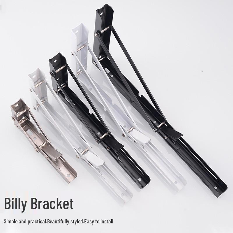 Wall-Mounted Stainless Steel Triangle Folding Storage Shelf Bracket