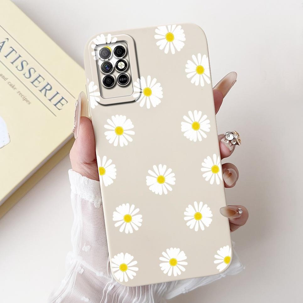 For Infinix Note 8i Note8 Back Cover On Infinix X6383 A692 Coque Funda Flower Butterfly Women Fashion Phone Case Liquid Silicone