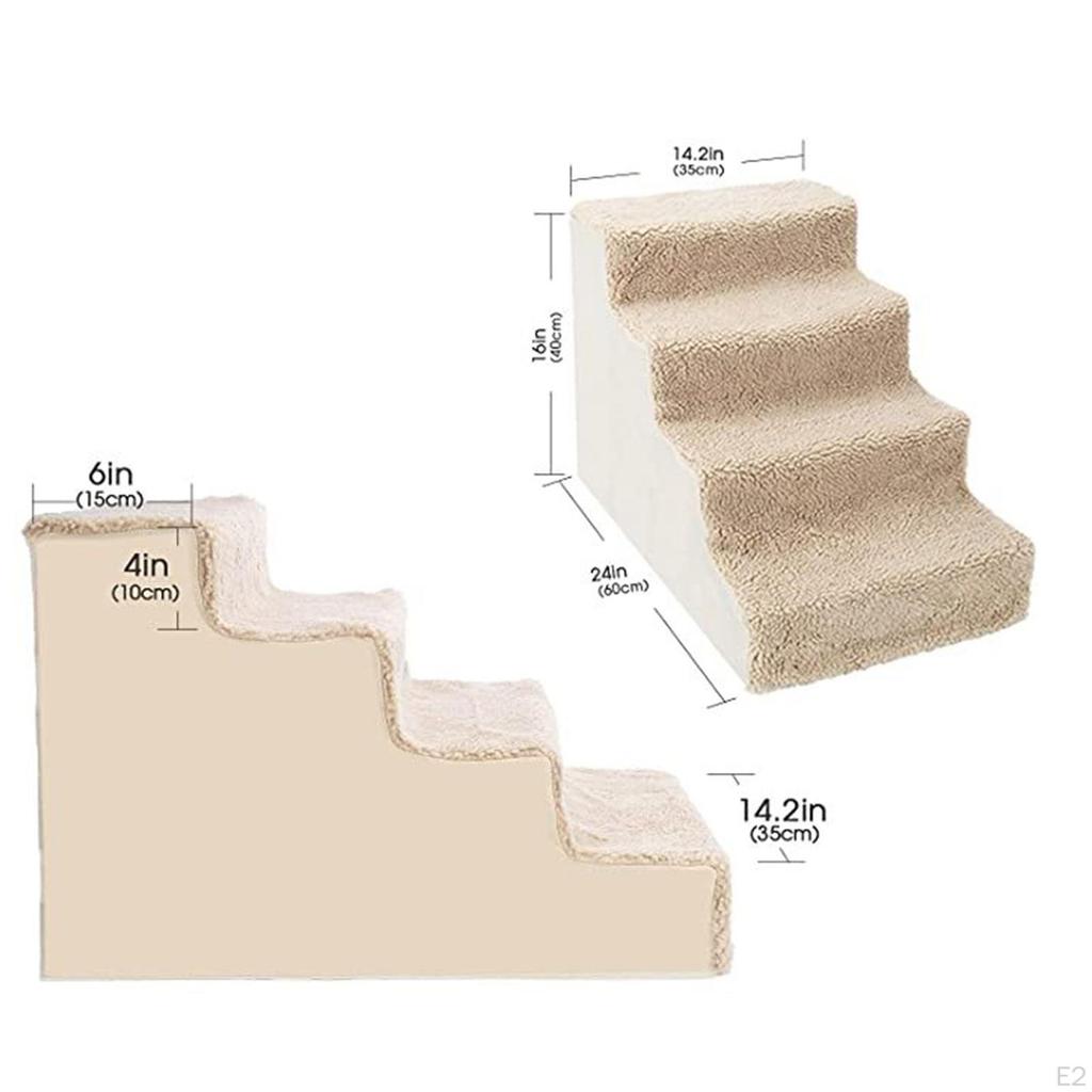 Dog Stairs Ladder Ramp Climbing, Soft Cover, Comfortable Removable Stairs, Washable Step Pet