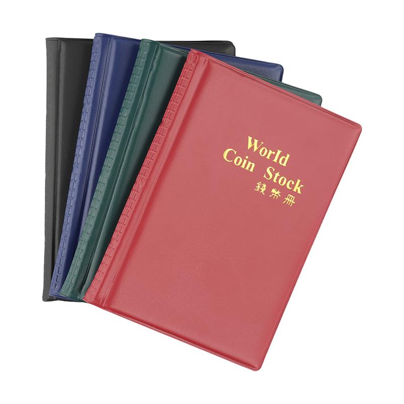 1PC PU Leather Coin Holder Coin Storage Bag Collector 120 Grid Mini Commemorative Coin Purse Medallions Badges Pockets