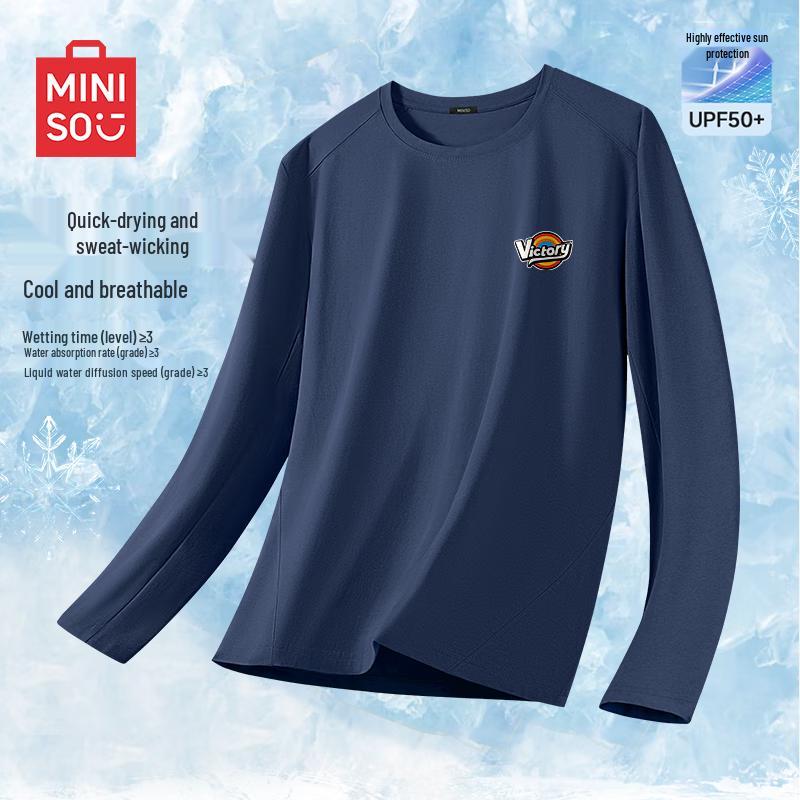 MINISO Men s Quick-Dry Long-Sleeve Sports T-Shirt 2XL