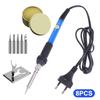 1/3/5/7/8/9Pcs Adjustable Temperature Electric Soldering Iron 220V 60W Welding Solder Rework Station Heat Pencil Tips Repair