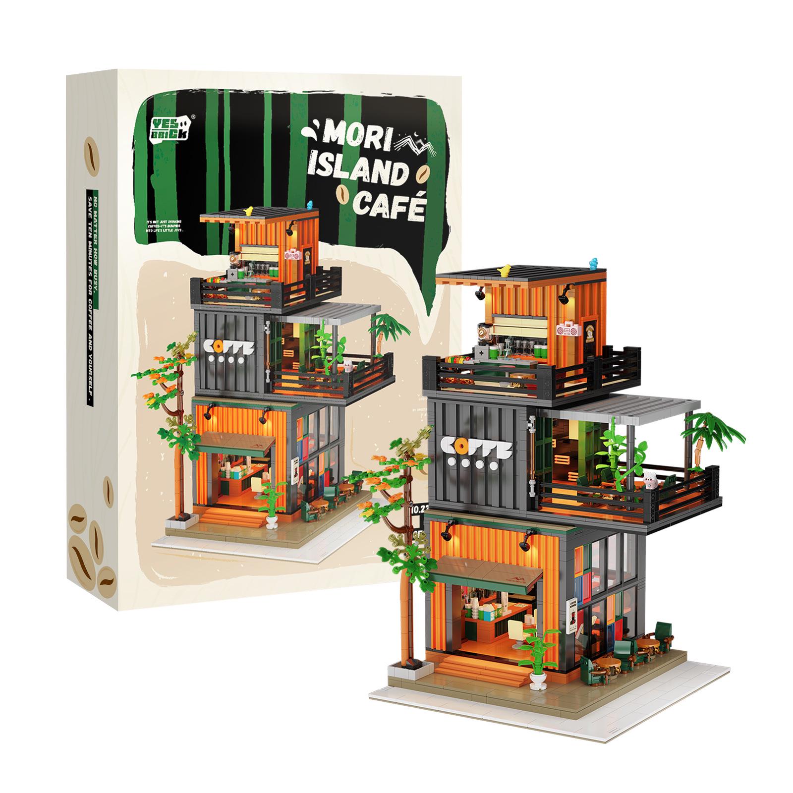 Cross-Border Creative City Street View Model: Forest Cabin Building Blocks Toy for Kids