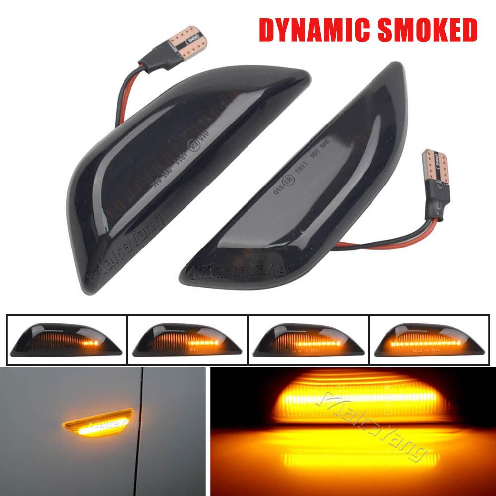 1Pair Dynamic LED Side Marker Flowing Turn Signal Sequential Blinker Lamp For Opel Mokka X Chevrolet Trax 2013- Buick Encore