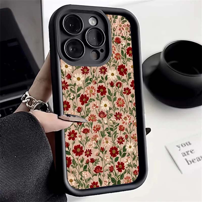 Flowers Wrist Strap Case For Samsung Galaxy S25 S24 S23 Ultra Note 20 Plus S22 S21 S25FE S20FE S24FE S23FE Cover