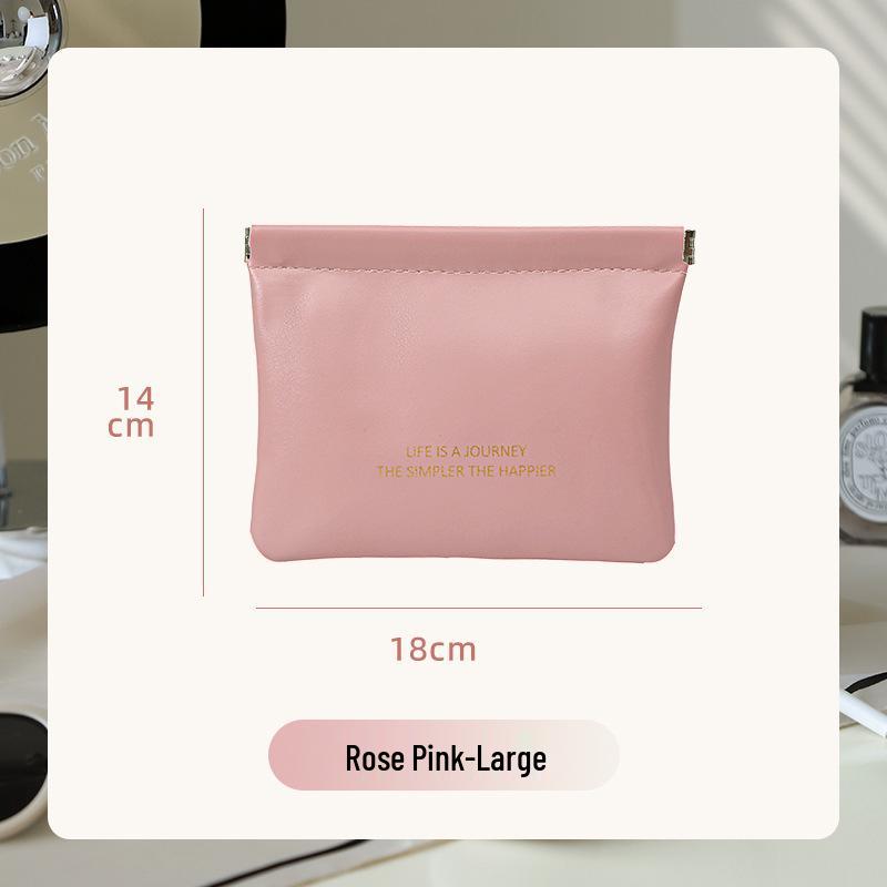 Compact Zipper Bag: Lipstick, Charger, Data Cable & Coin Holder with Automatic Closure