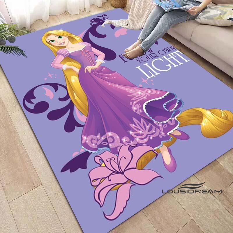 Disne Movie Tangled Rapunzel Princess Area Rug,Carpet for Home Living Room Bedroom Sofa Doormat Kitchen Decor Non-slip Floor Mat